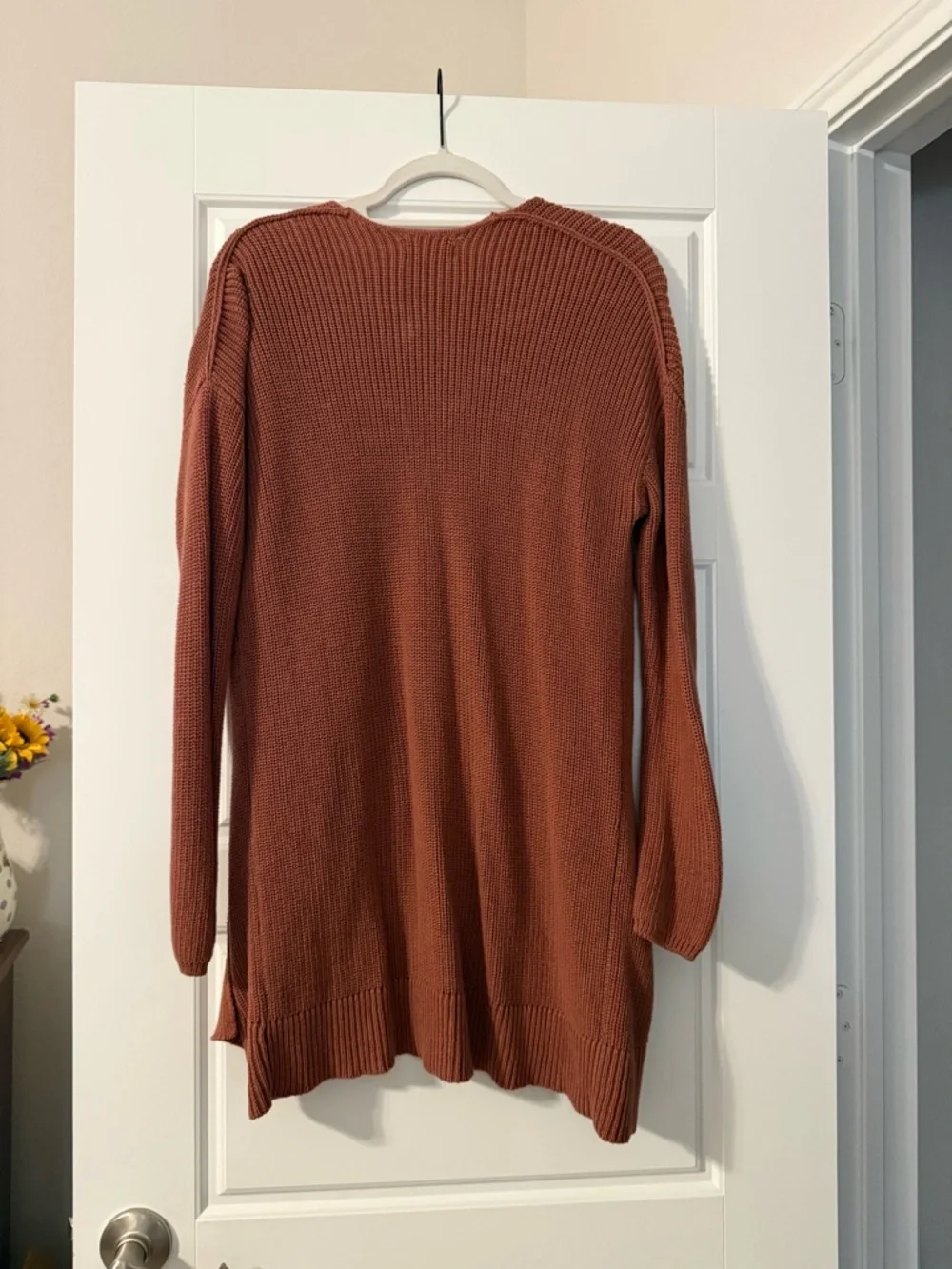 Universal Thread Rust Open-Front Knit Cardigan - Picture 3 of 3